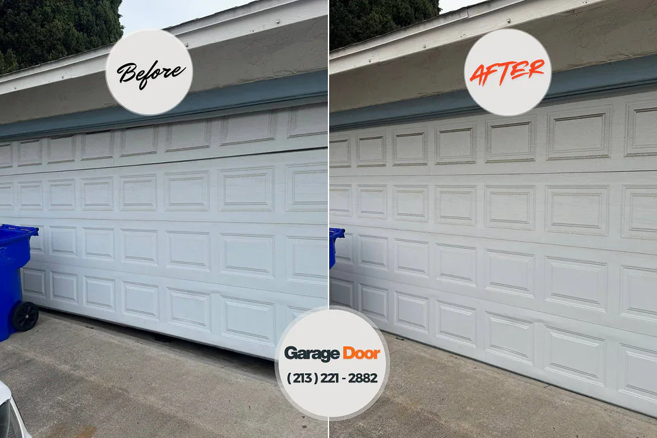 Before and after: garage door repair 28746
